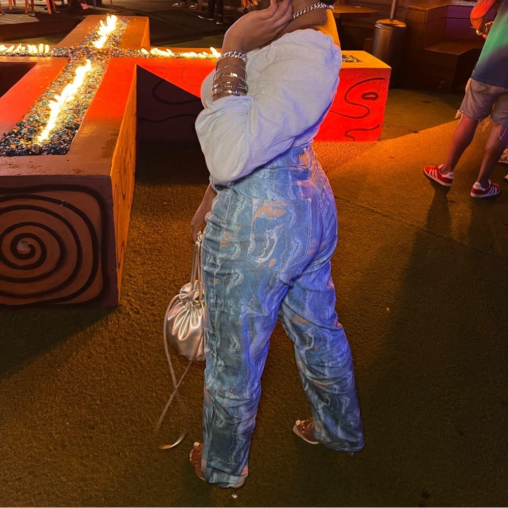 Marble Print Pants